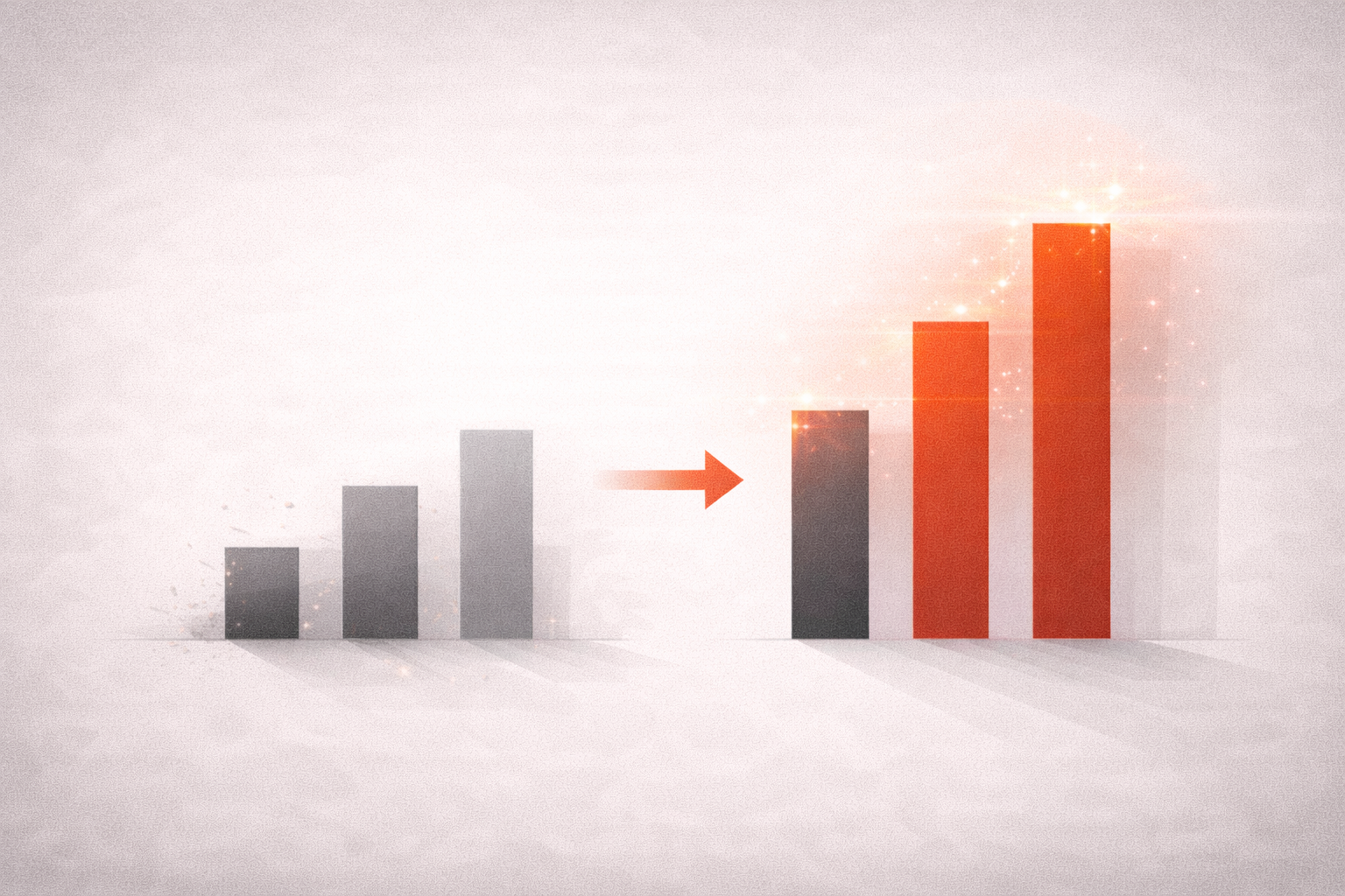 Graphique simple montrant un avant/après du temps gagné