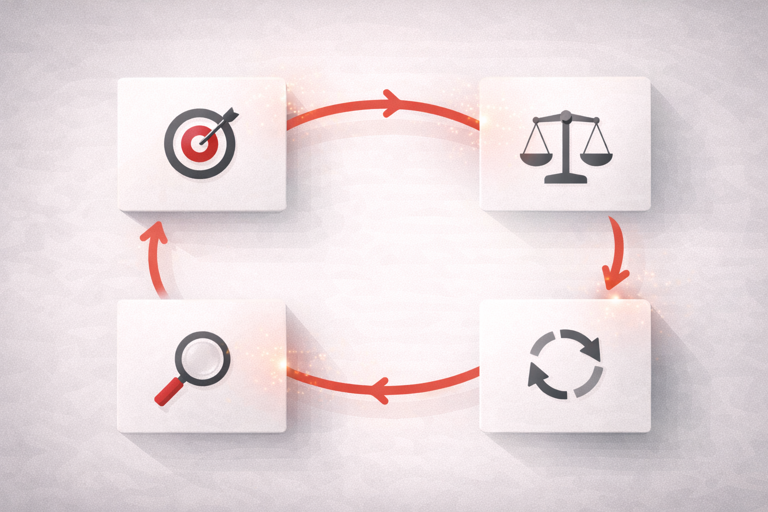 Diagramme processus playbook IA avec 4 sections interconnectées