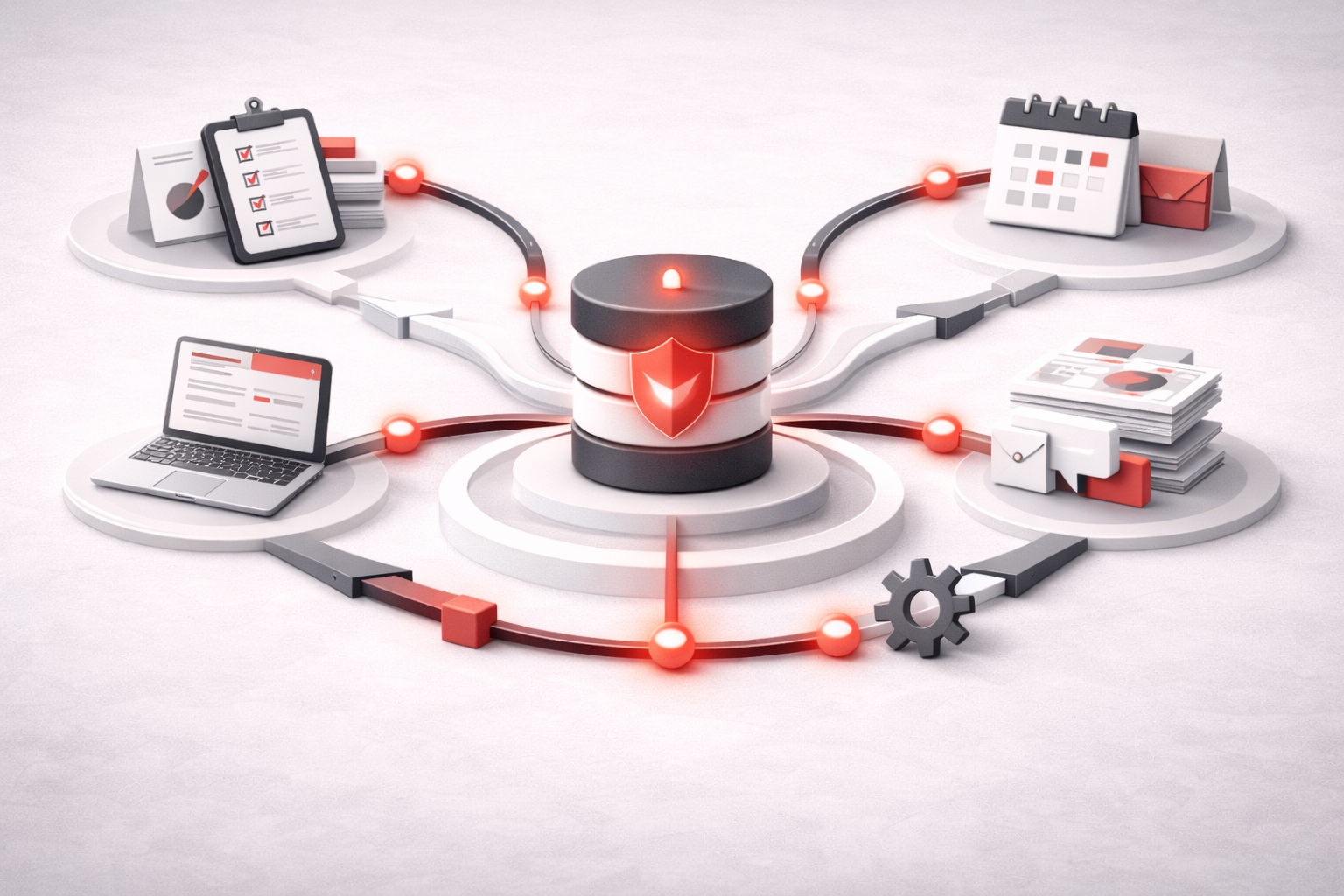 Illustration conceptuelle d’un ERP comme source de vérité en PME