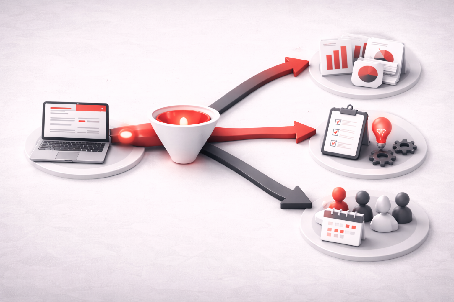 Schéma simple montrant une information produite une seule fois et réutilisée