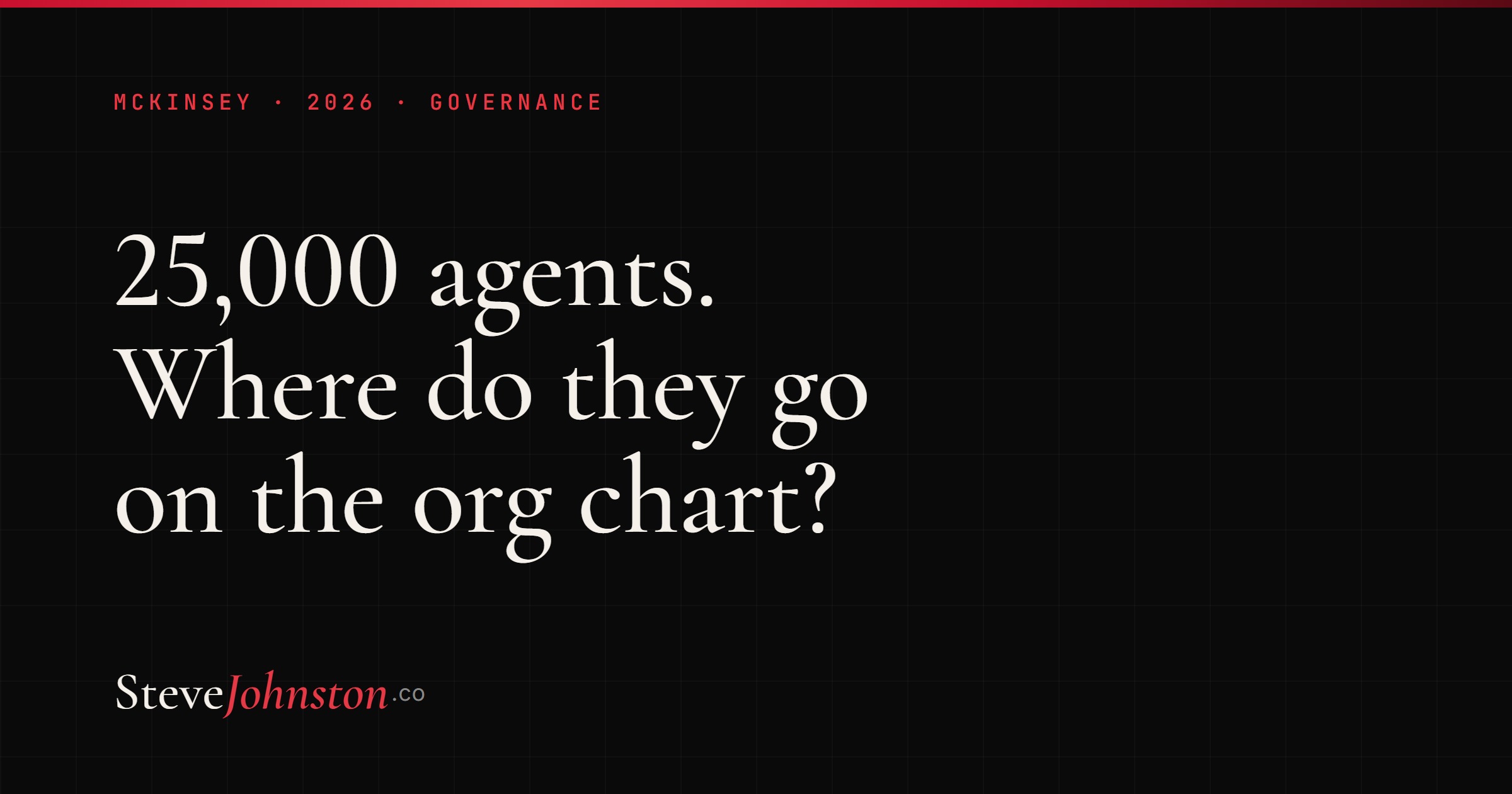 25,000 agents.. Where do they go. on the org chart?
